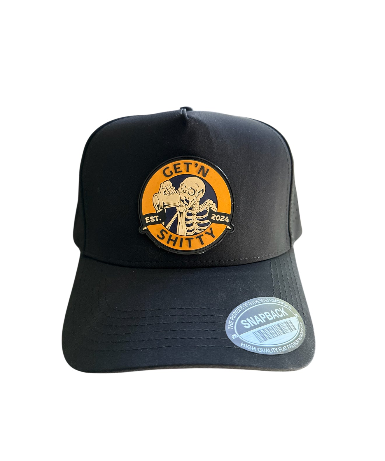 Getnshitty Gold Rubber Patch SnapBack