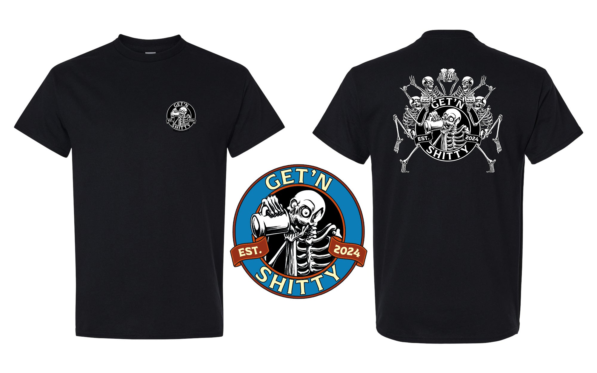 Getn' Shitty Bonin' Around Short Sleeve Tee