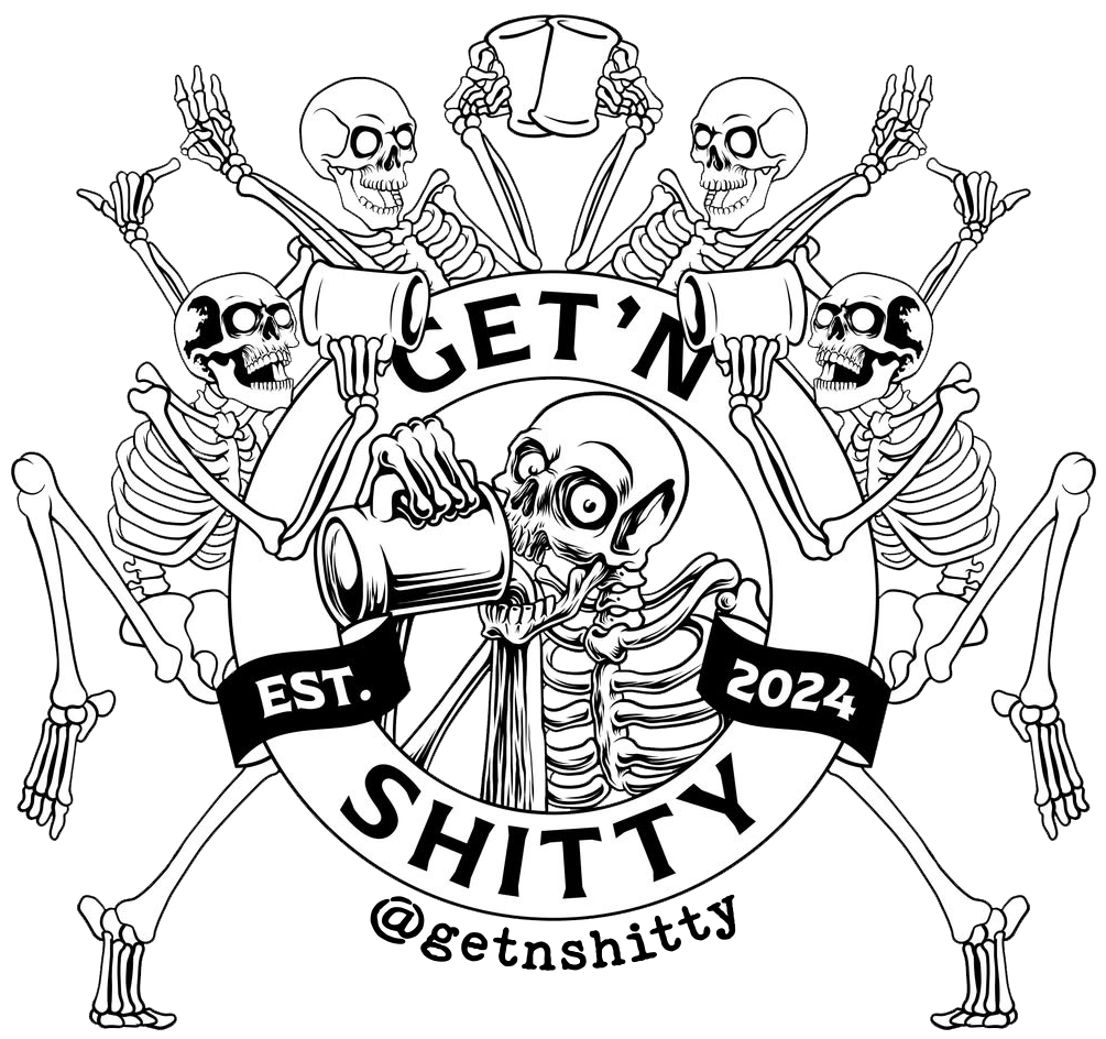 Getn Shitty - Bonen' Around – 4" Glossy Sticker (Dishwasher Safe)