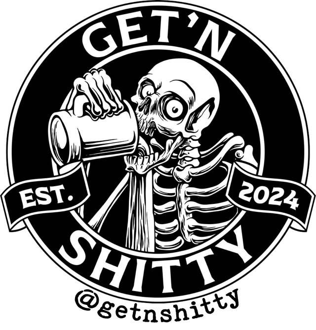 Getn Shitty – 4" Glossy Sticker (Dishwasher Safe)